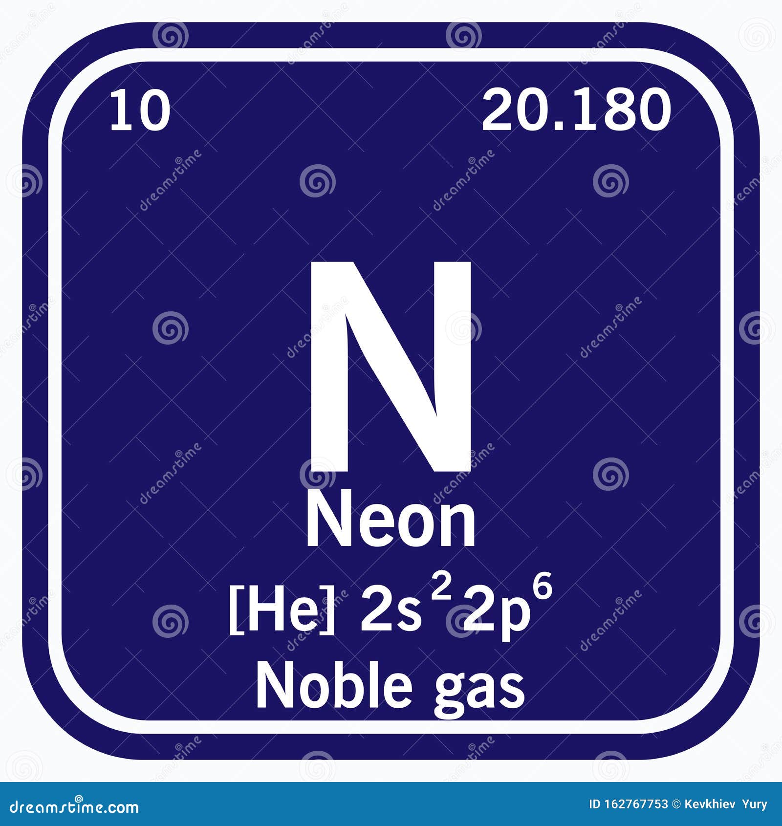 Neon Periodic Table of the Elements Vector Stock Vector Illustration