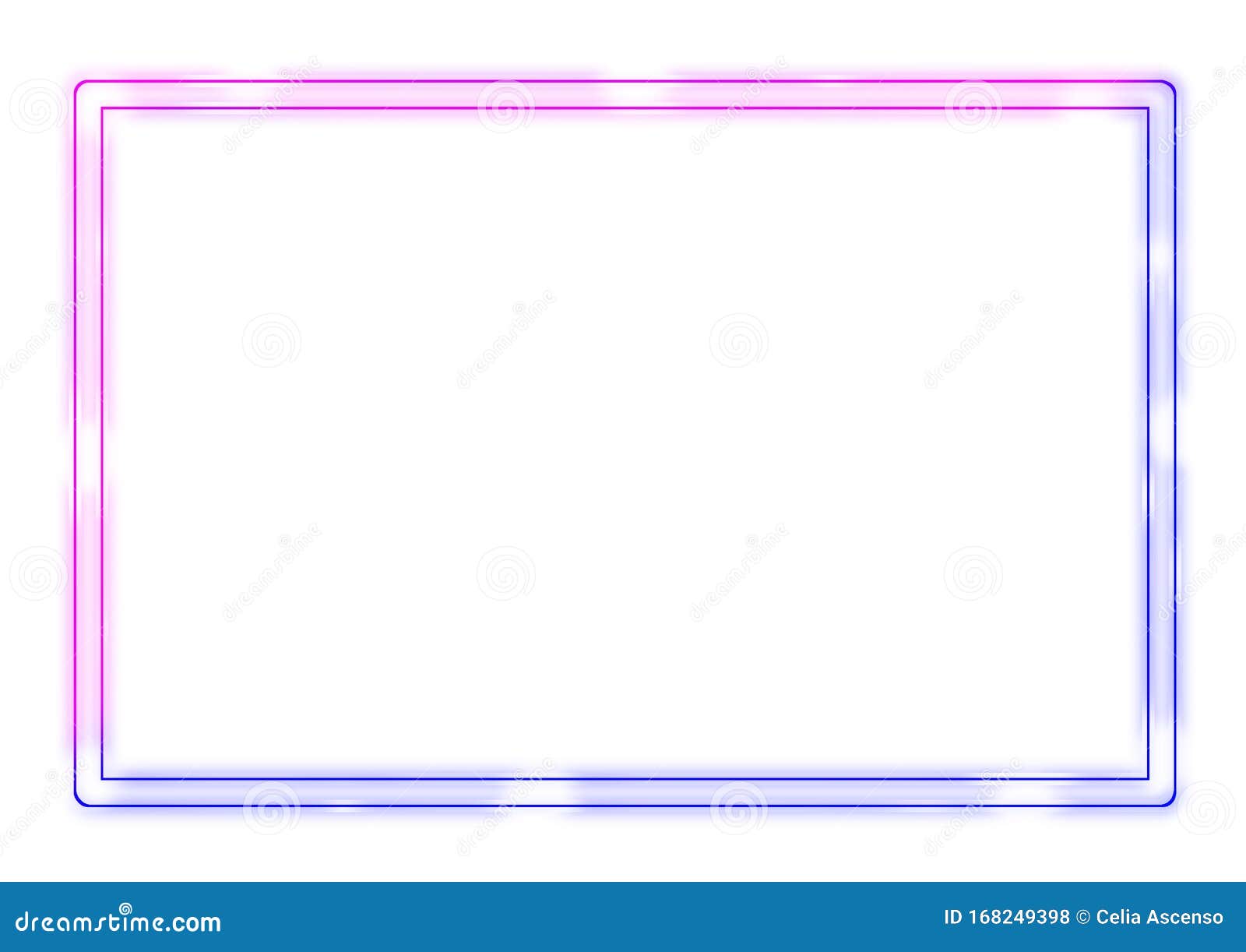 Neon Pink Blue Frame Border Stock Photo - Illustration of blue, clip:  168249398