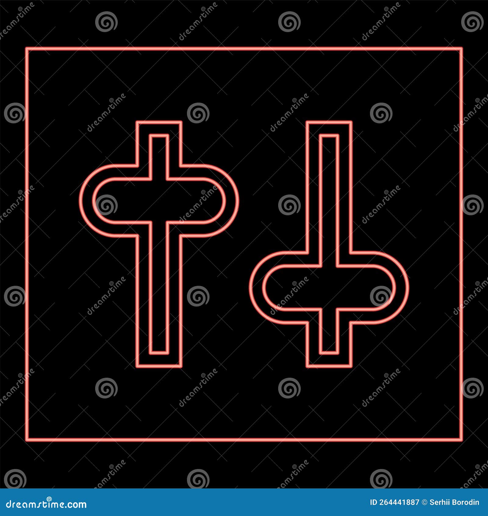 Neon Settings Knob Setting Switches Regulators Icon Black Color Vector
