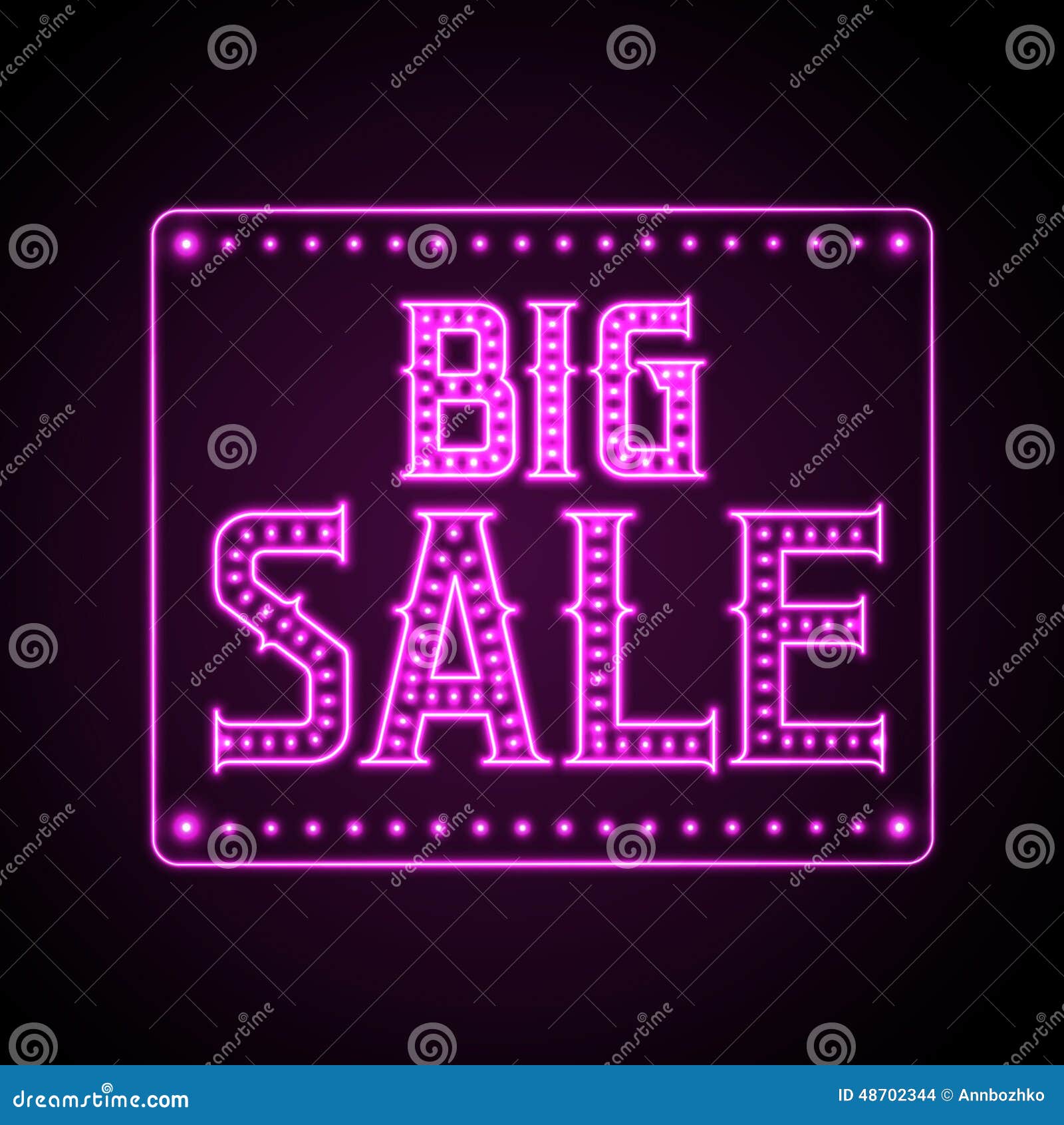 neon sale sign big background night less vector