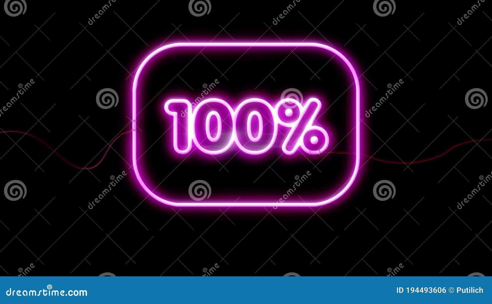 Neon Sign on a Black Background. 100 Stock Footage Video of title