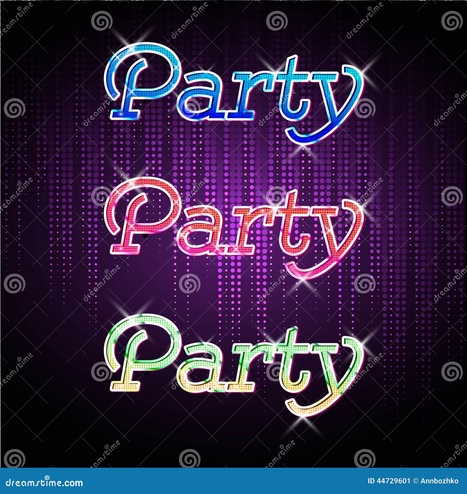 neon sign disco party stock vector illustration of party sign