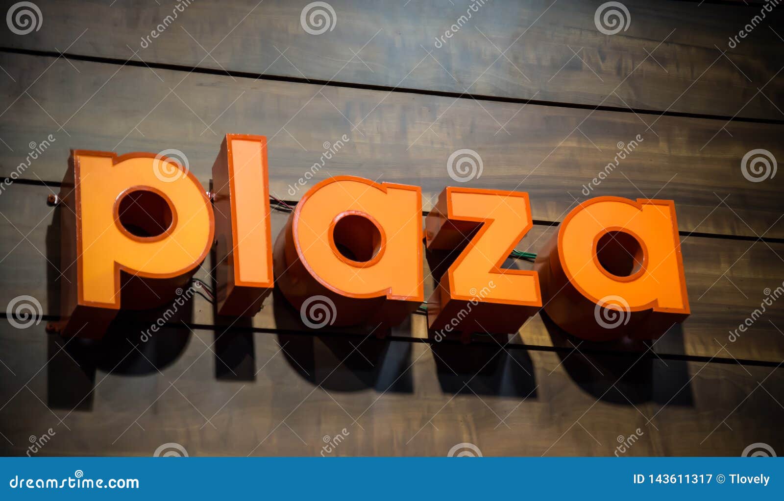 Neon sign on wood wall stock image. Image of basement 143611317