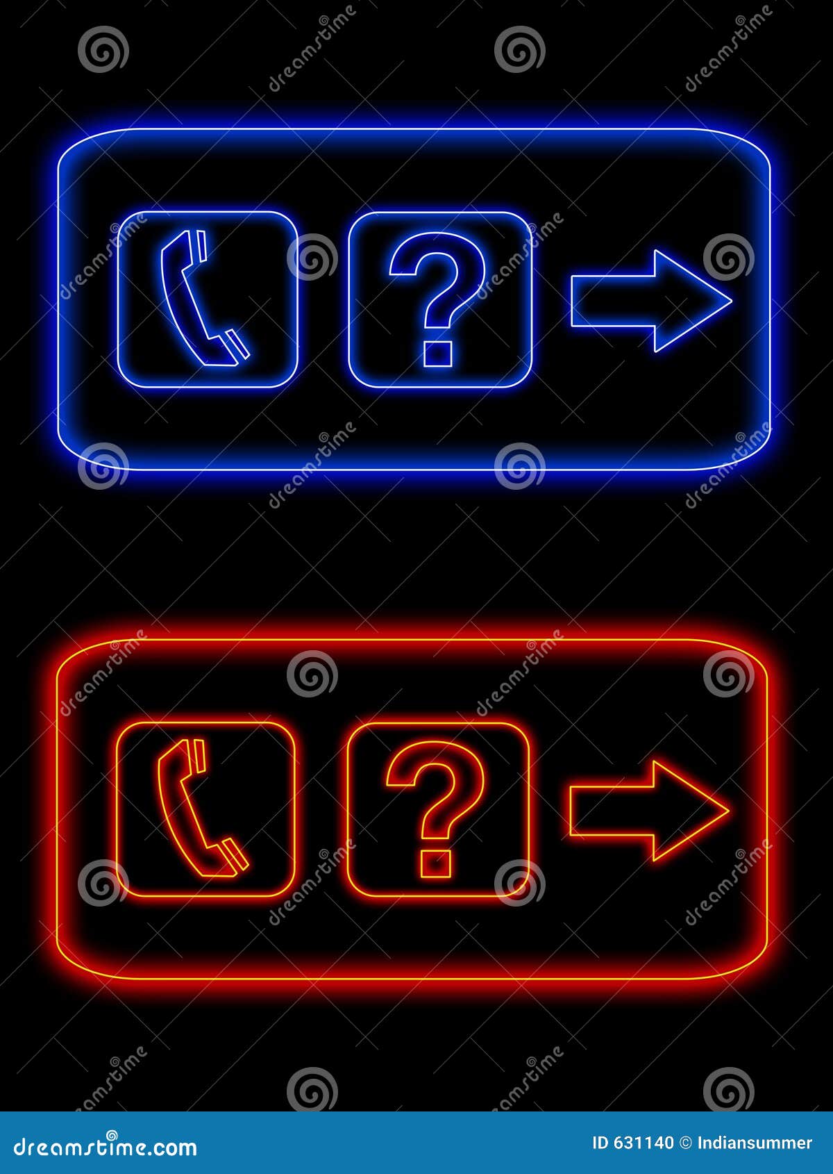 Neon signs stock illustration. Illustration of mark, finger 631140