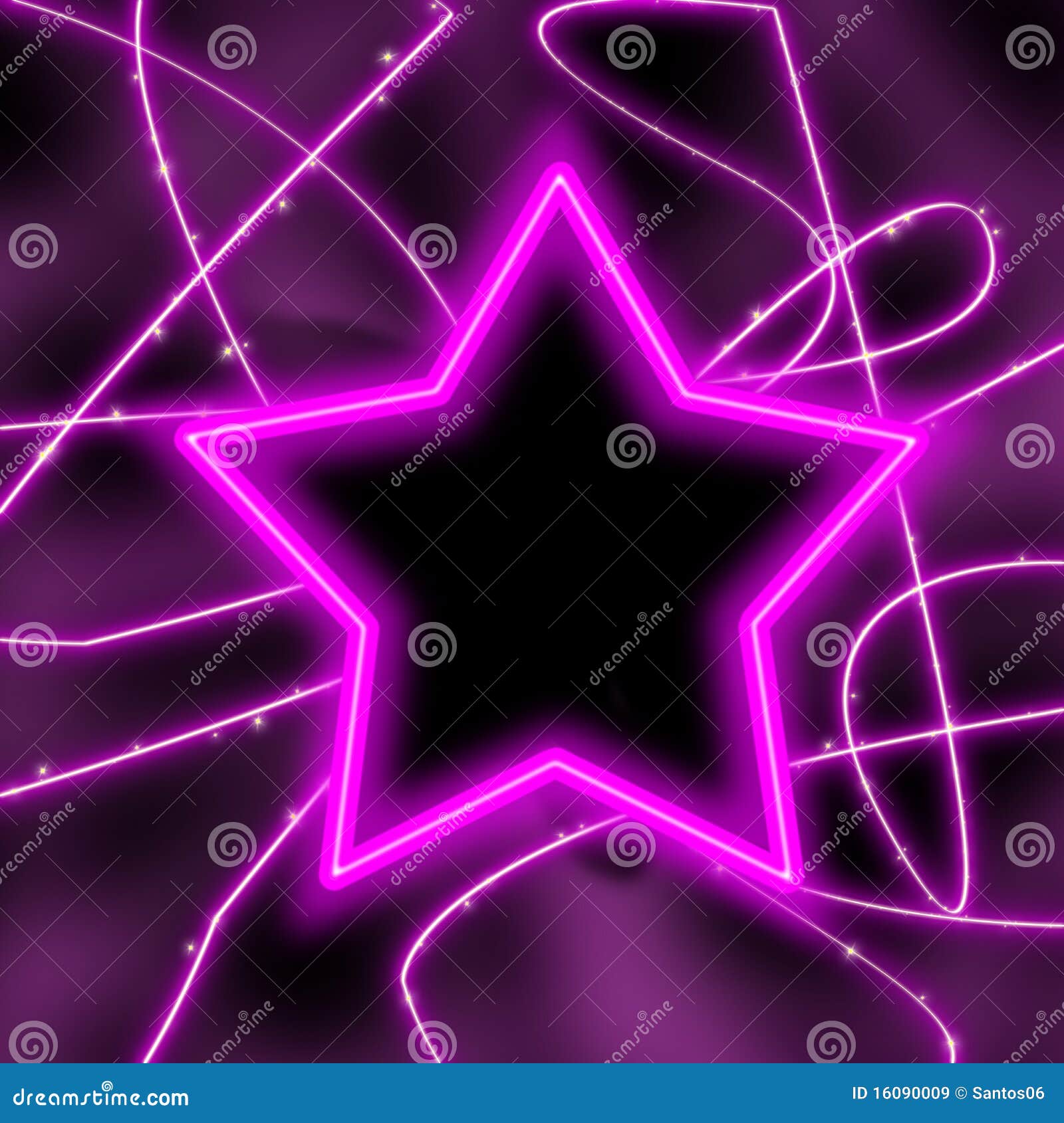 Neon Star Royalty Free Stock Images - Image: 16090009