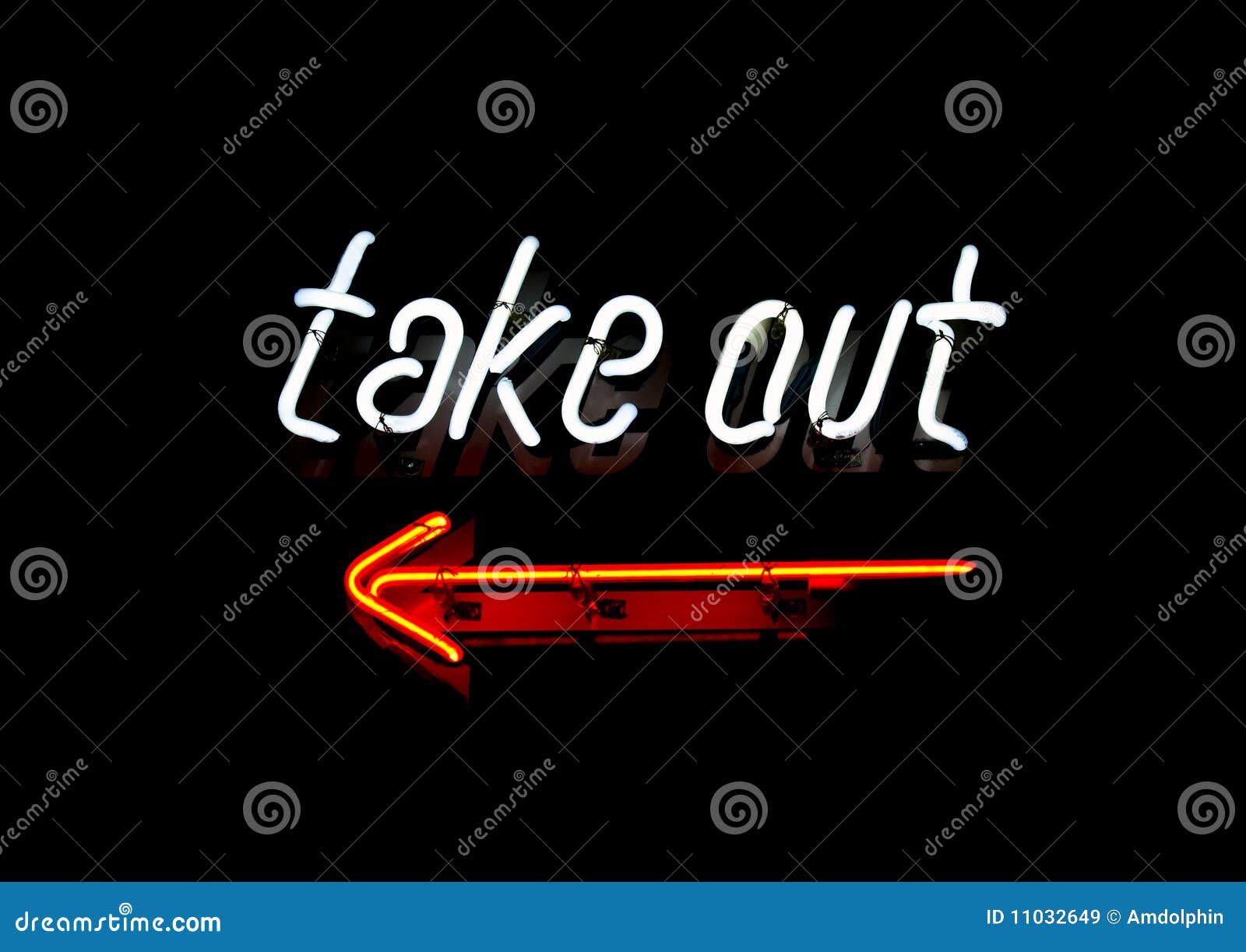neon take out sign