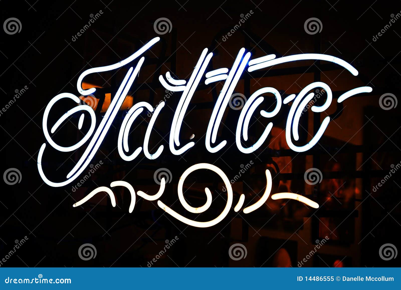 Tattoo neon label Royalty Free Vector Image  VectorStock