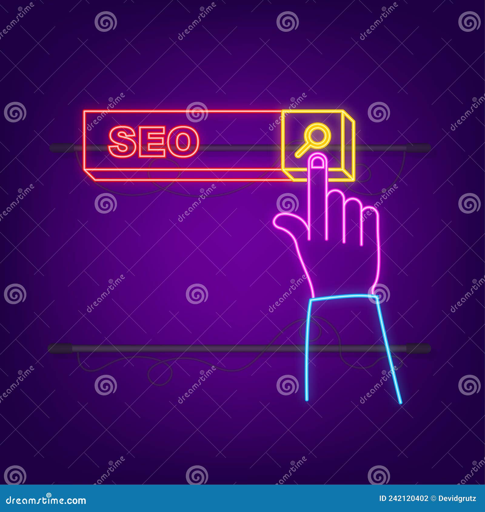 neon  stock  web analytics  , seo search line icon.  