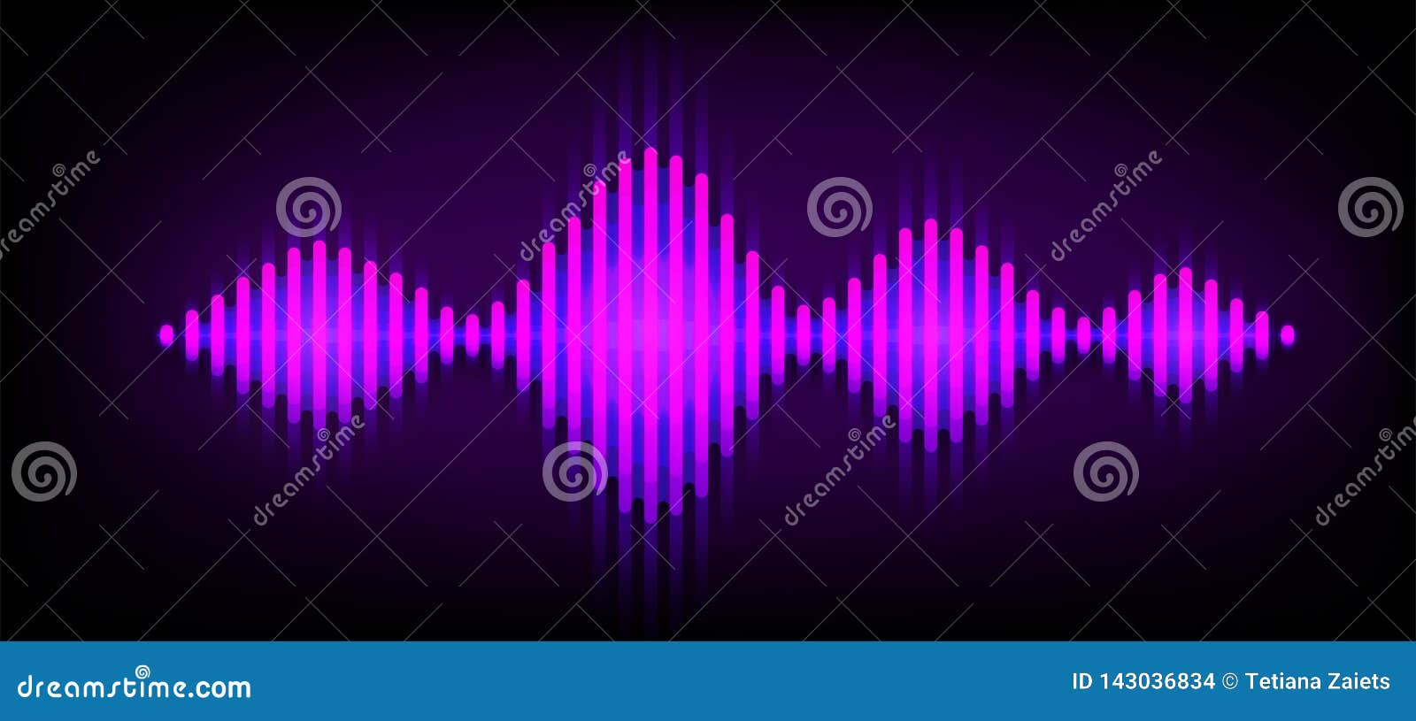 Neon Wave Sound Vector Background. Music Soundwave Design, Purple Light  Elements Isolated on Dark Backdrop Stock Vector - Illustration of design,  color: 143036834