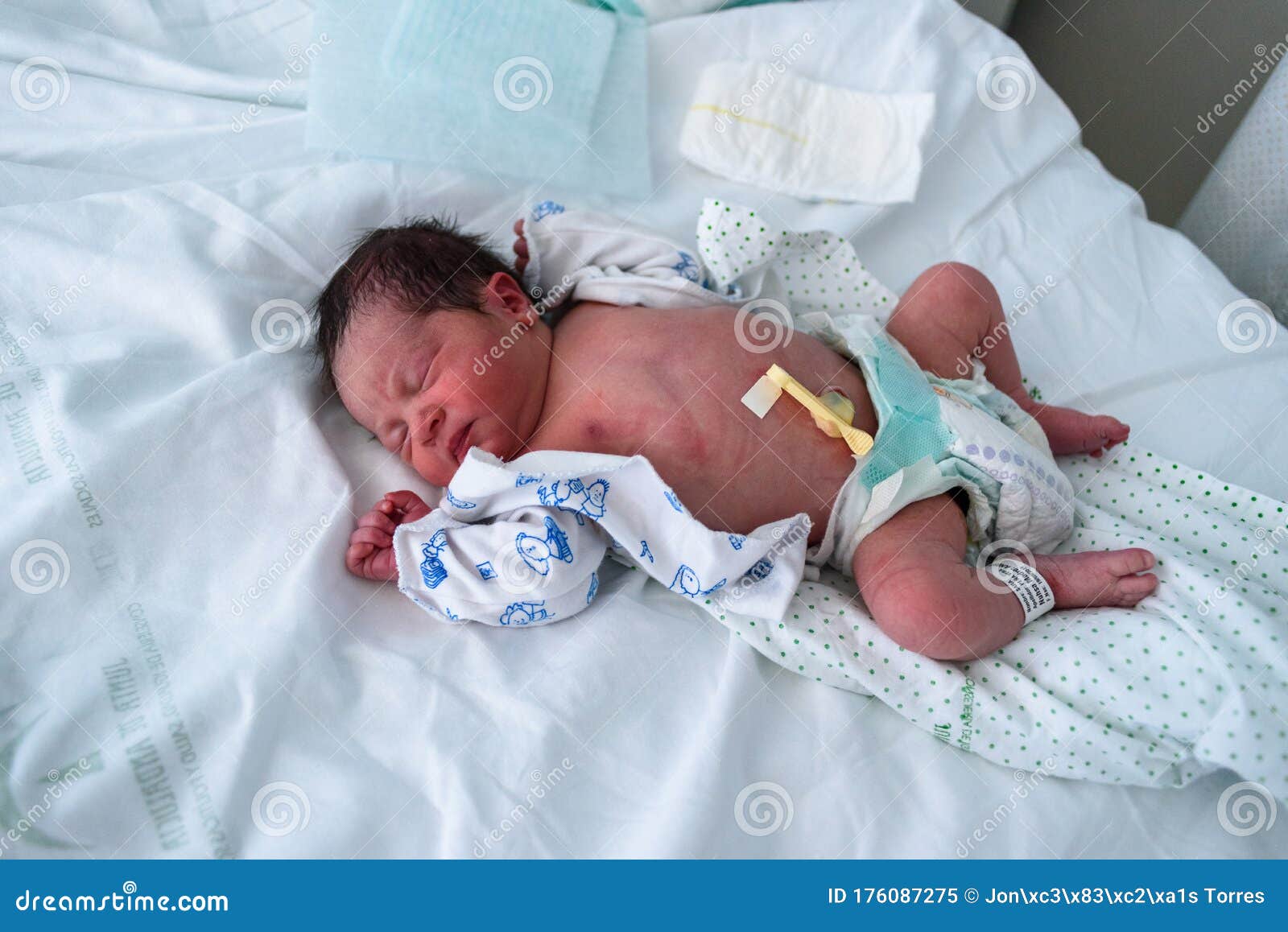 Neonato Nella Culla Dell ospedale Immagine Stock Immagine di culla infante 176087275
