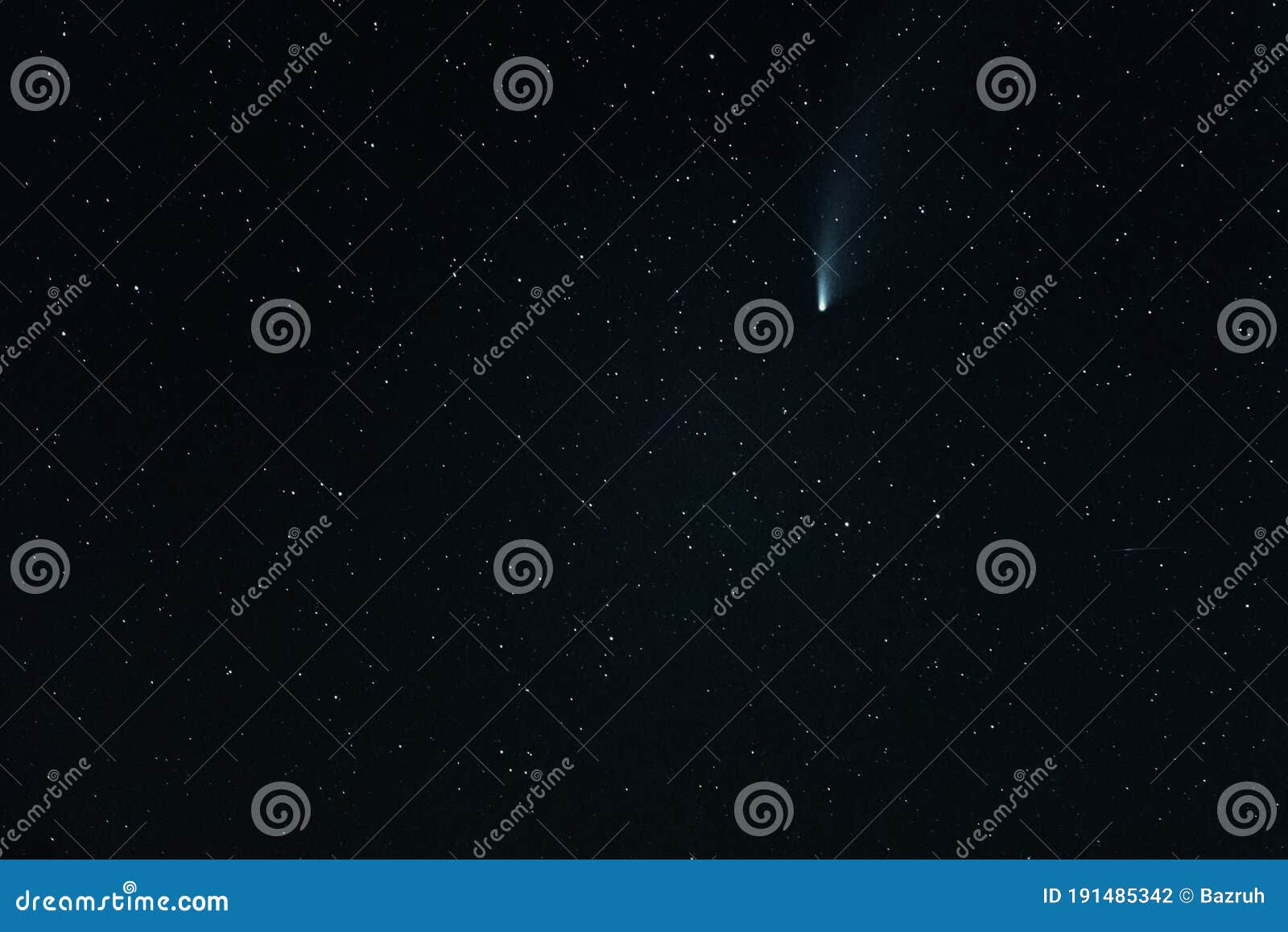 neowise comet c/2020 f3 neowise on starry sky