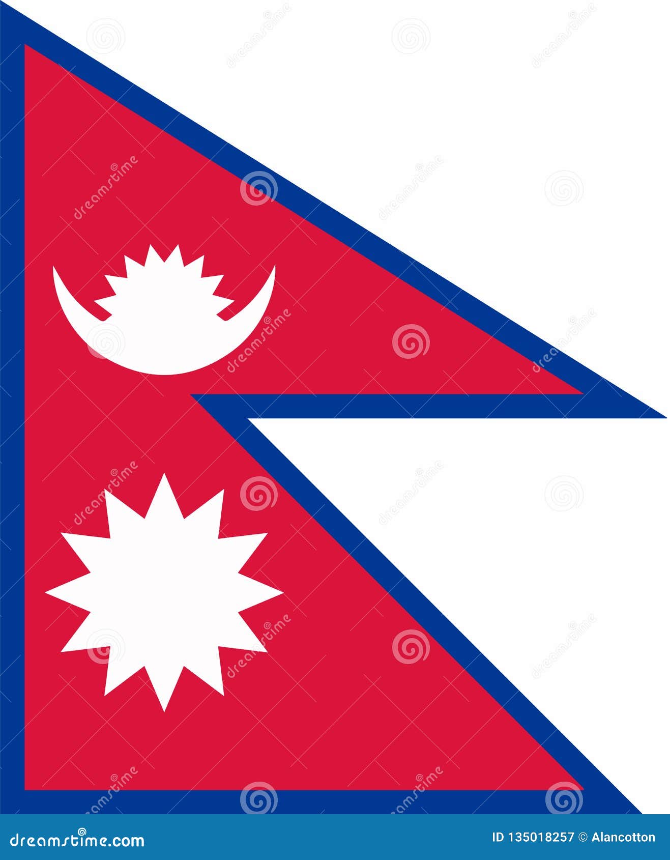 Download Nepal National Flag stock vector. Illustration of symbol ...