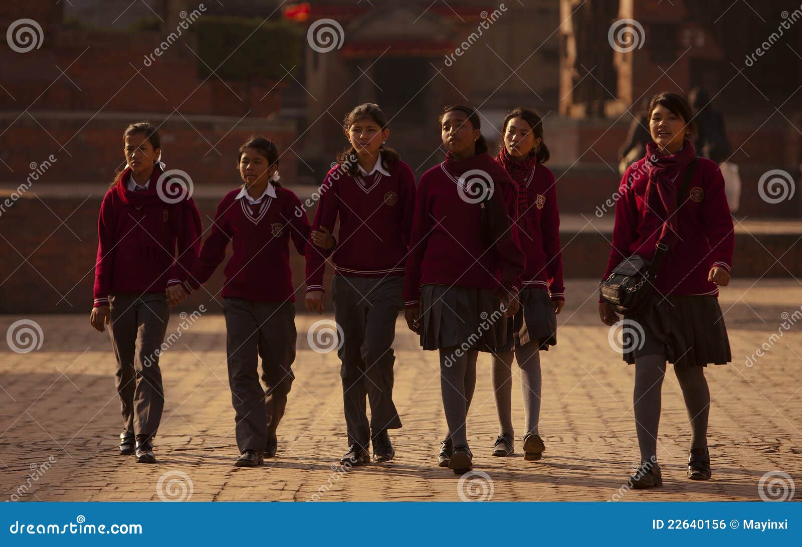 Nepal s school uniform editorial photo. Image of color 22640156
