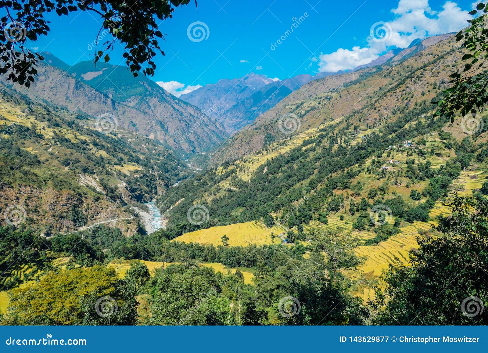 nepal - view from ghermu on the vallley