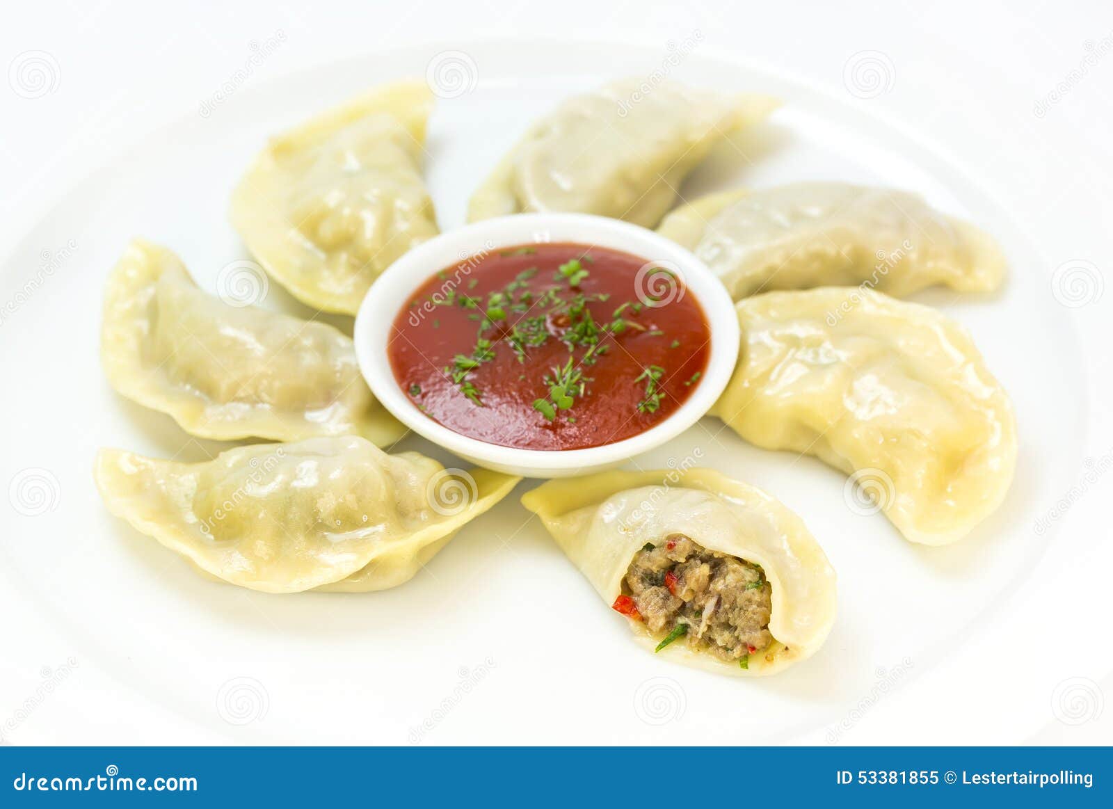 Nepalese Food Momo Stock Image Image Of Green Indian