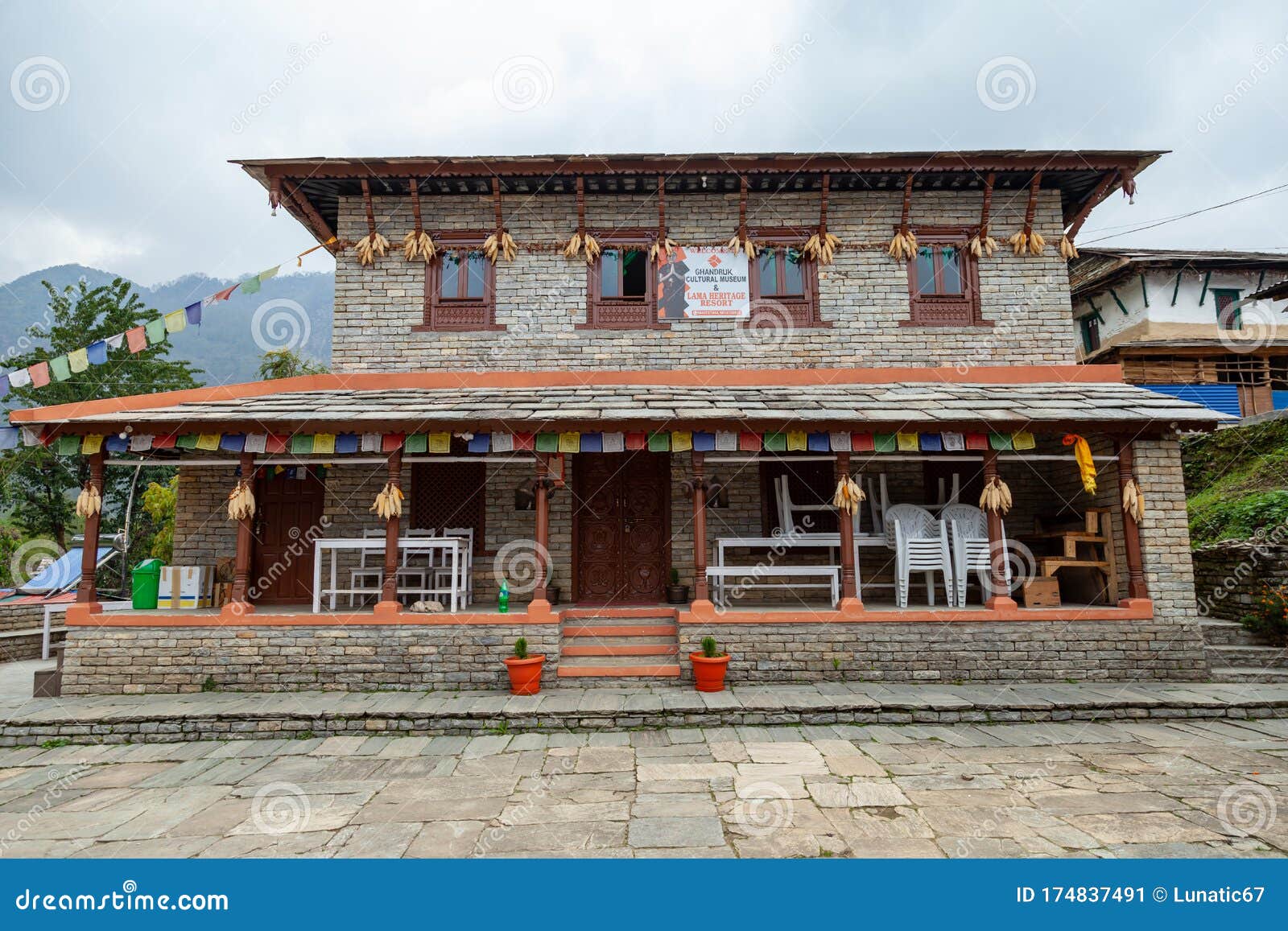 Old Nepali House in Remote Area. Stock Image Image of editorial