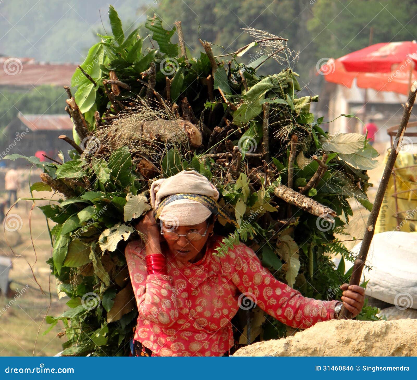 Nepali Man Wearing The Traditional Hat Editorial Photo 42931237