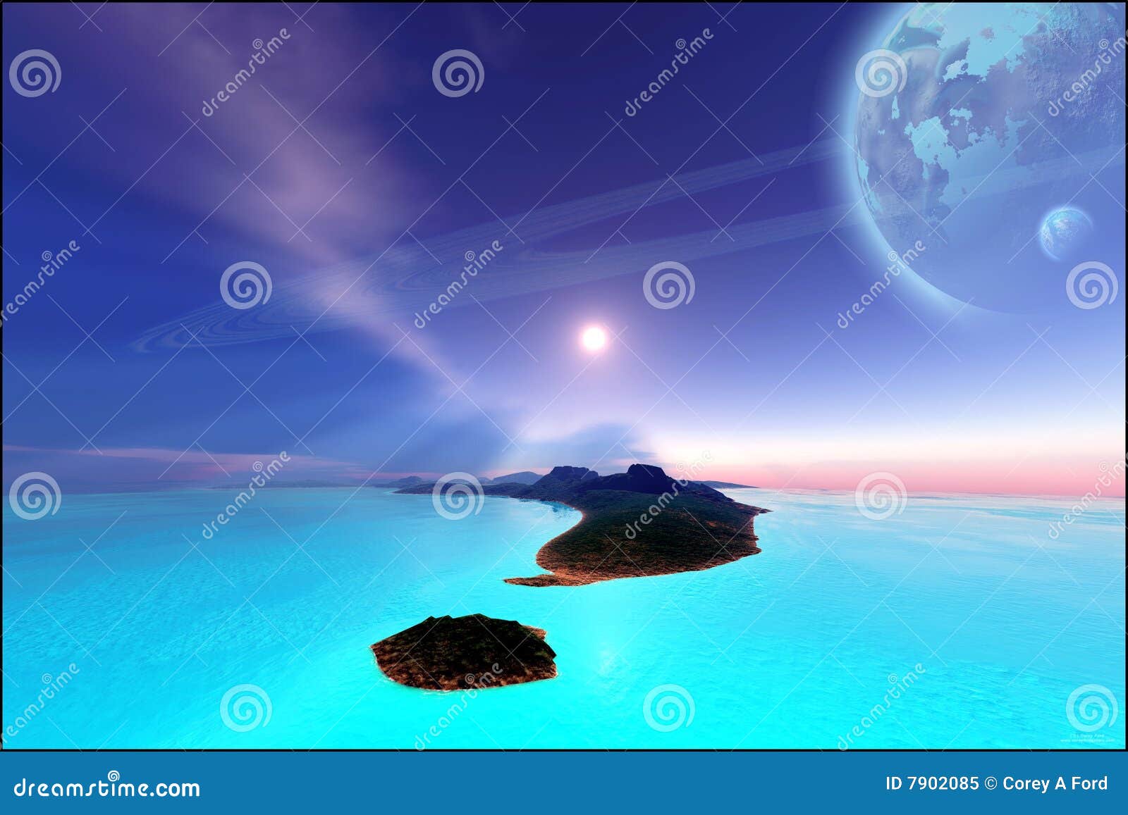 Neptune s Garden stock illustration. Illustration of fantasy 7902085