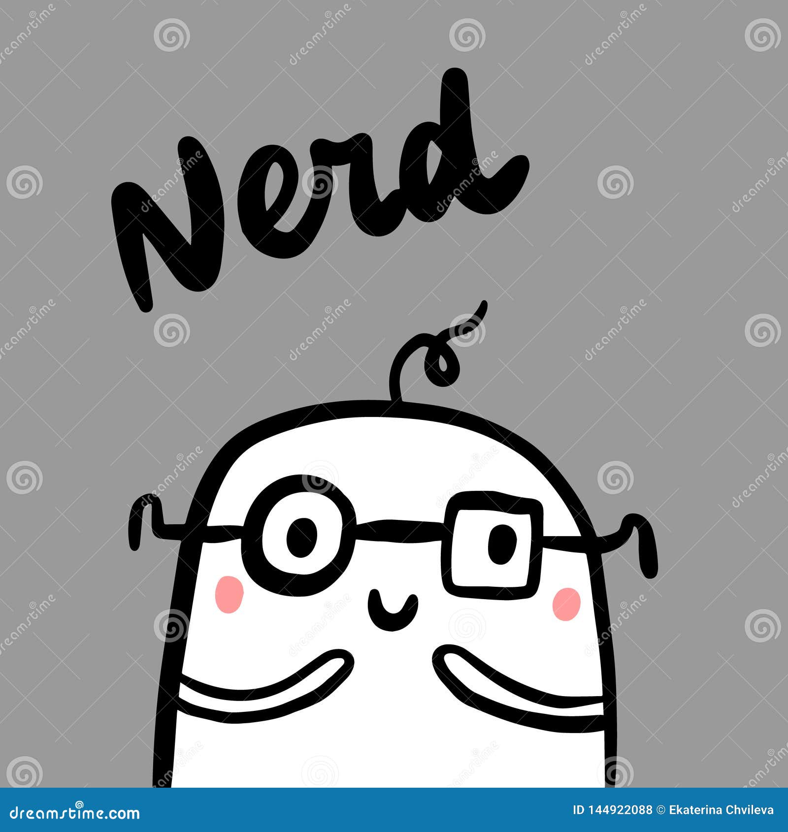 Nerd glasses isolated cute kawaii cartoon Vector Image