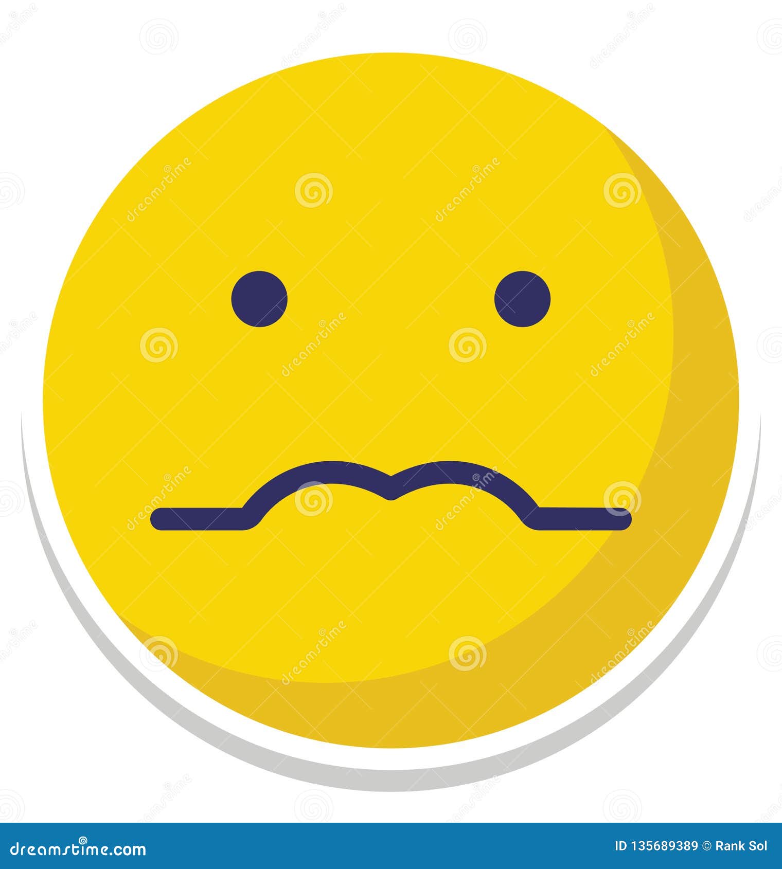 Nerdy, Baffled Emoticon Vector Isolated Icon Which Can Easily Modify or