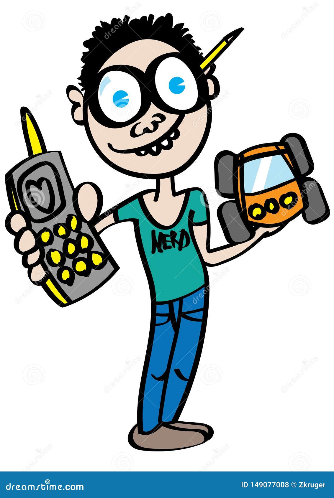 Nerdy white boy character stock vector. Illustration of cartoon - 149077008