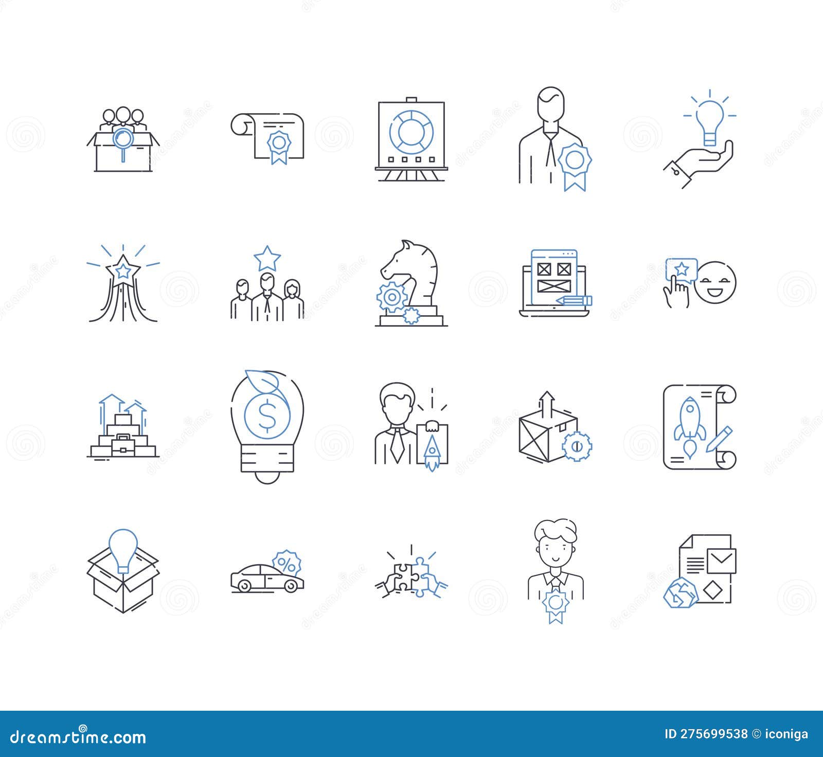nerking and collaboration line icons collection. innovation, synergy, teamwork, alliance, partnership, bonding, unity