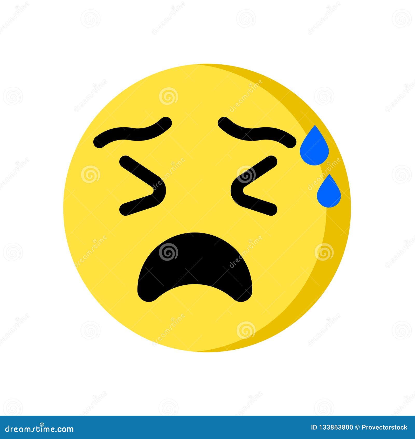 Nervous Emoji Icon Isolated On White Background Stock Vector