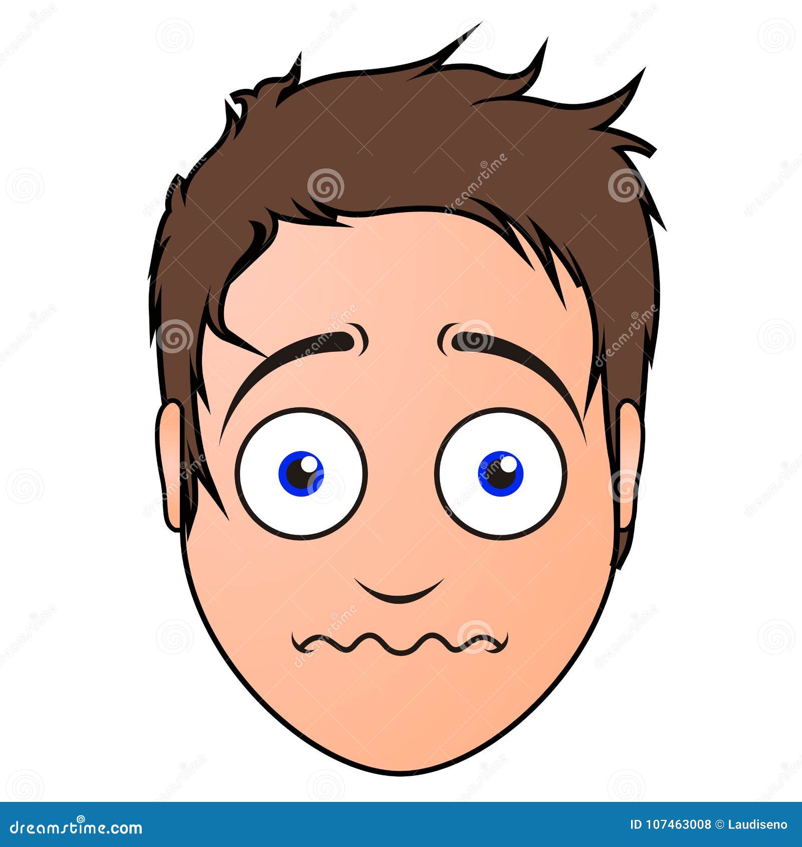 Nervous man avatar stock vector. Illustration of people - 107463008