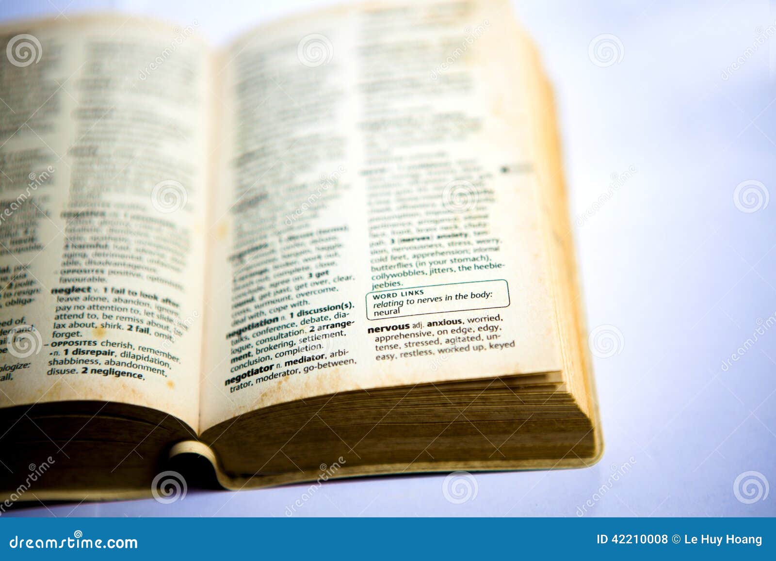 Nervous in Thesaurus Dictionary Stock Photo Image of japan, china