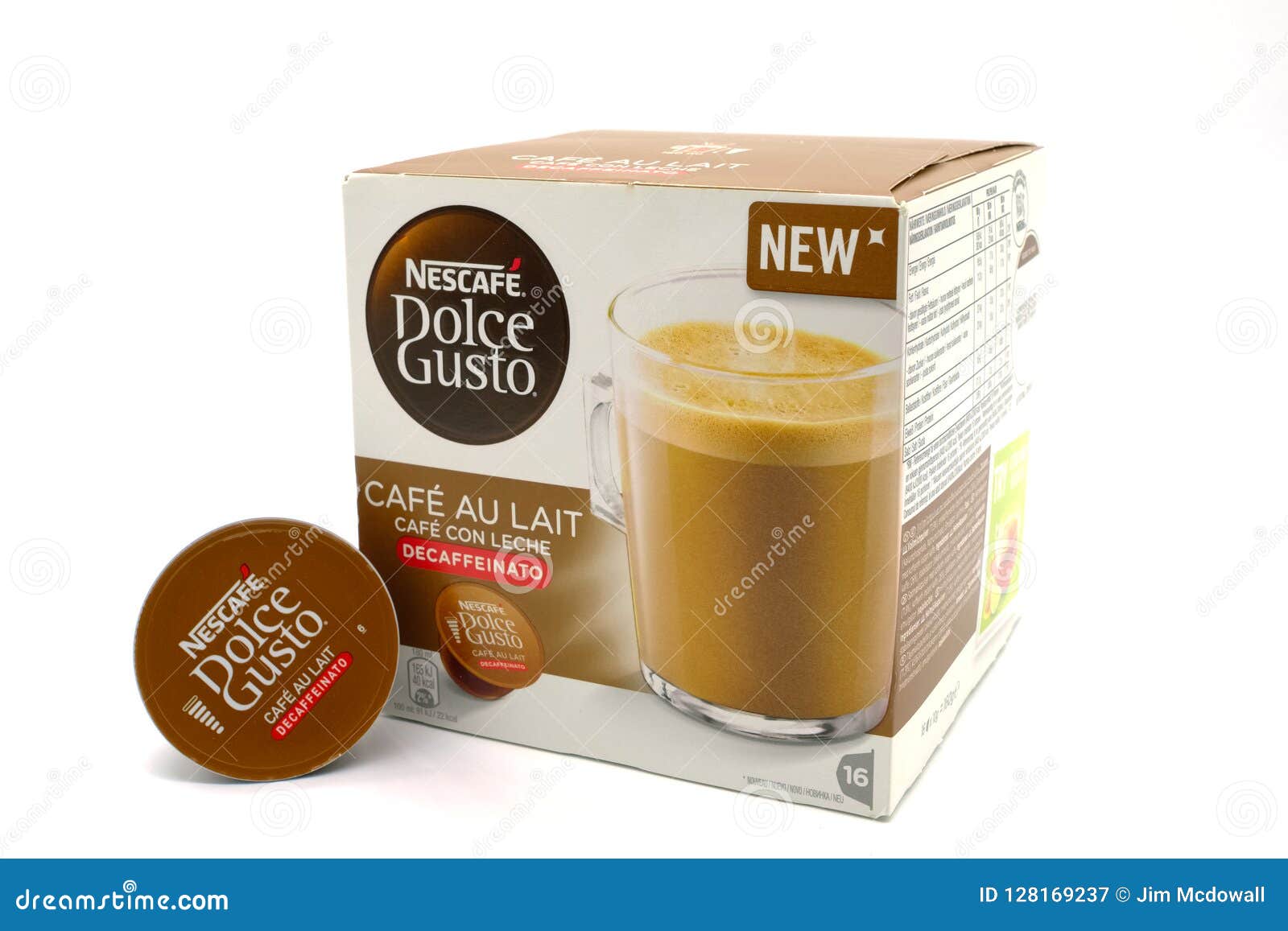 Nescafe Dolce Gusto Cafe Au Lait Decaf Coffee Editorial Photography - Image  of closeup, cafe: 128169237