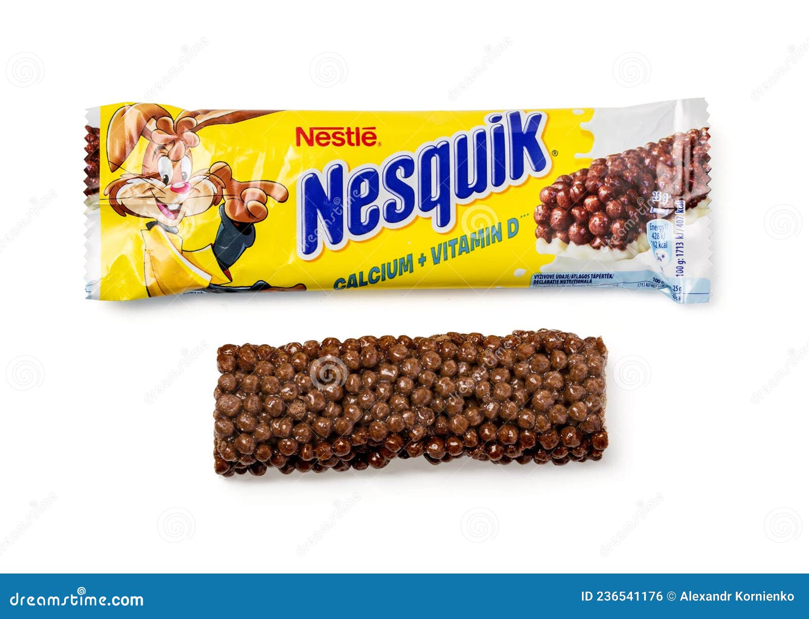 Nesquik Cereal Bar Isolated on White Background Editorial Photo - Image of  editorial, sweet: 236541176