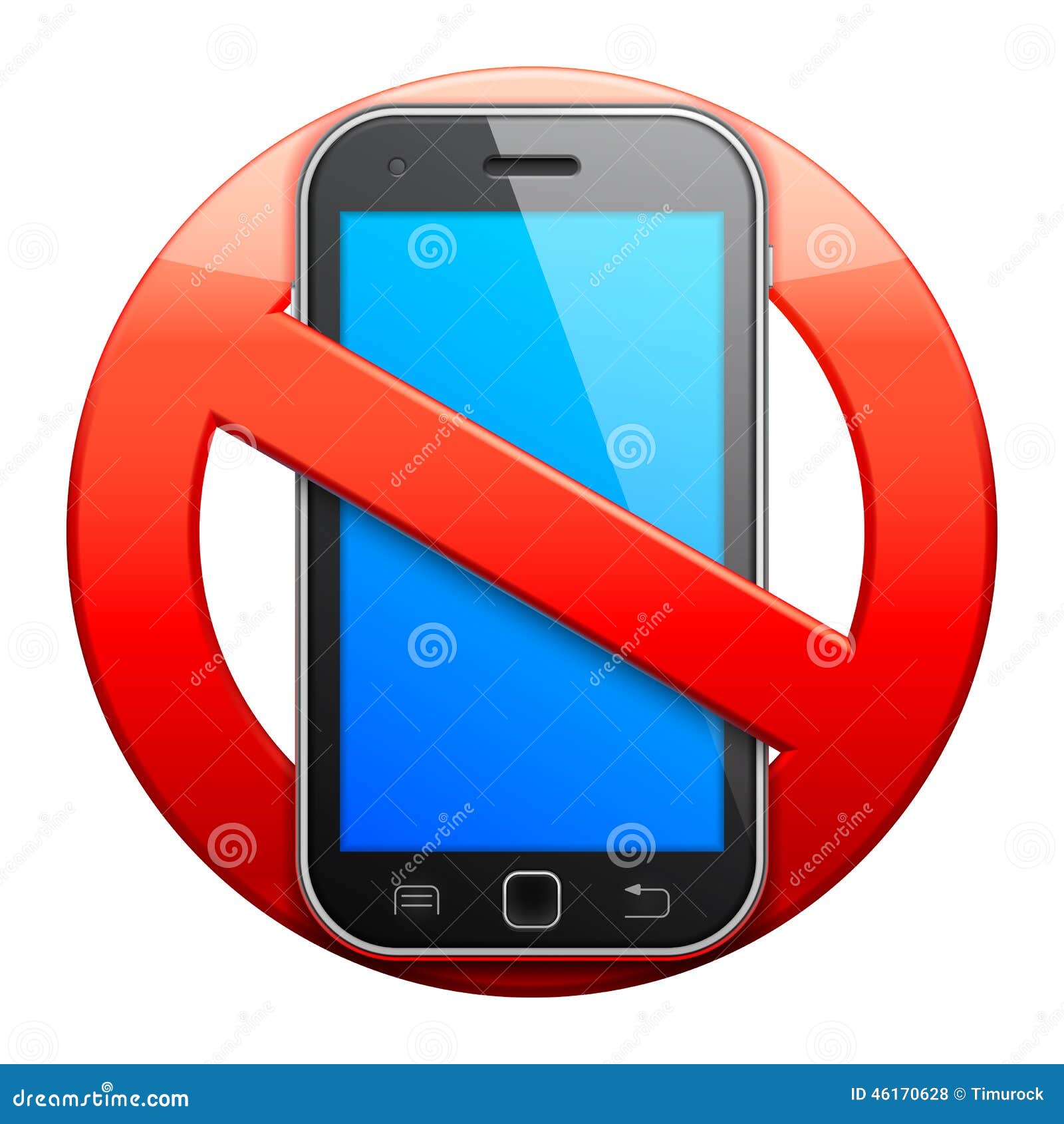 Nessun Telefono Telefono Cellulare E Smartphone Simbolo Vietato Cartello Indicante Il Divieto 18759419 - Foto 2