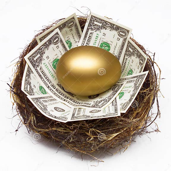 NEST EGG SAVING RETIREMENT FUND FINANCIAL WEALTH PLANNING Stock Photo