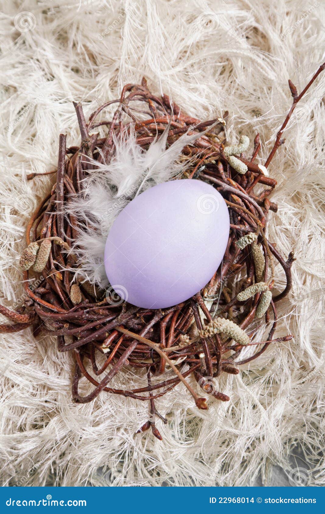 Nest with lavender Egg stock photo. Image of season, turquoise 22968014