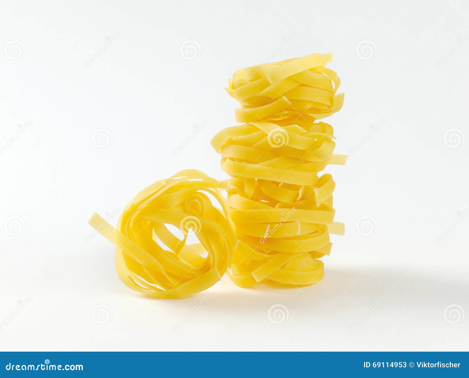 Nests of Dry Pasta Tagliatelle Stock Image Image of shot, cuisine