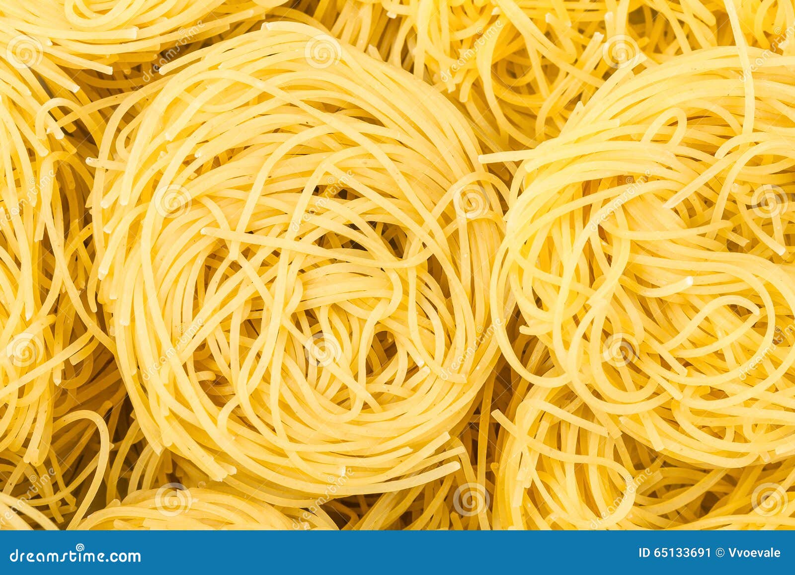 Nests of Durum Wheat Semolina Pasta Fidelini Stock Image - Image of