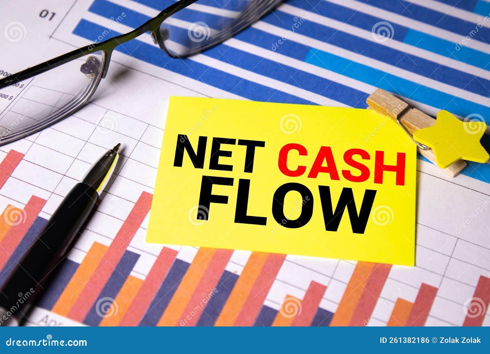 Net Cash Flow is Shown Using a Text Stock Photo Image of analysis
