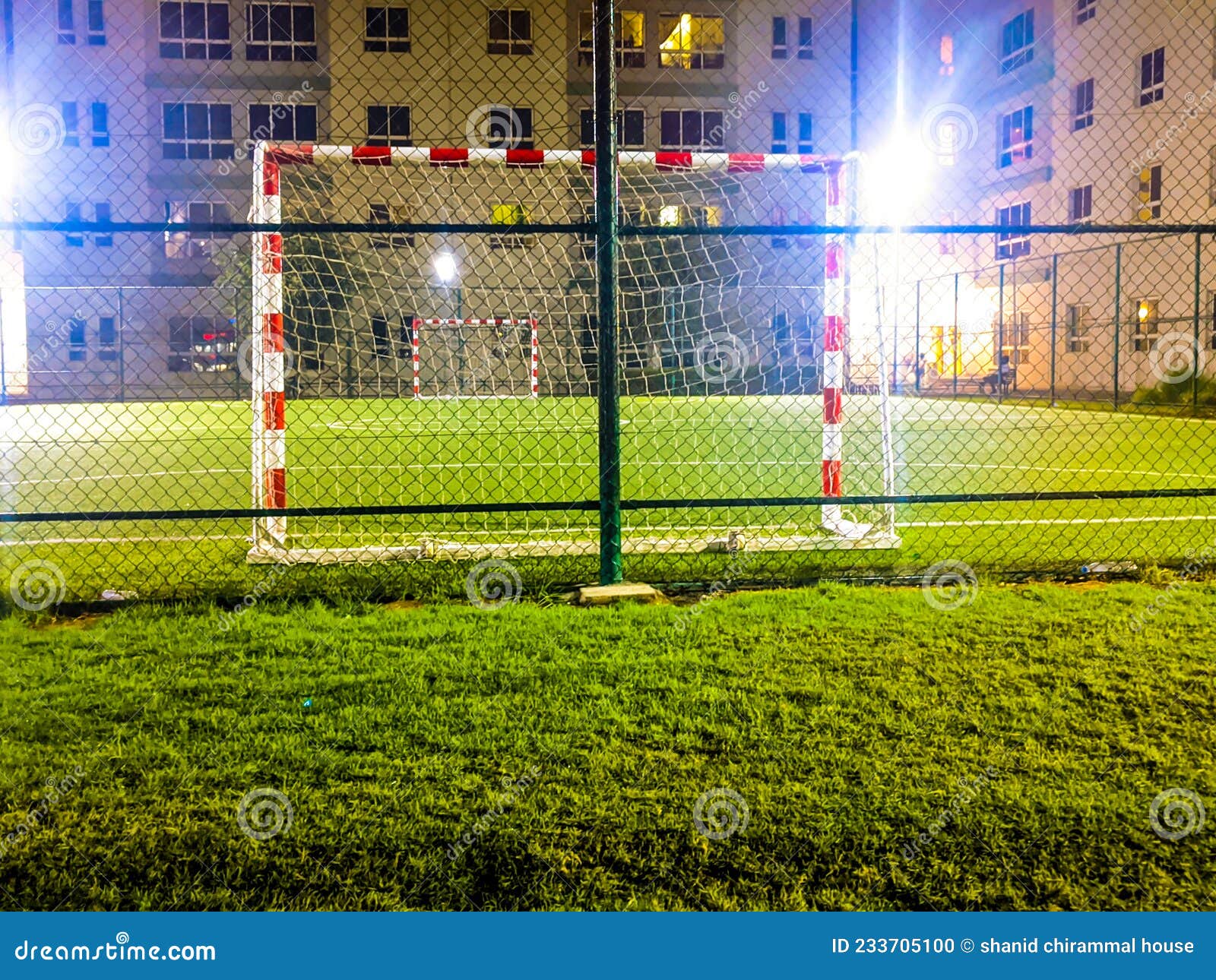 Net Wired Soccer Training Ground Stock Photo Image of building, dubai