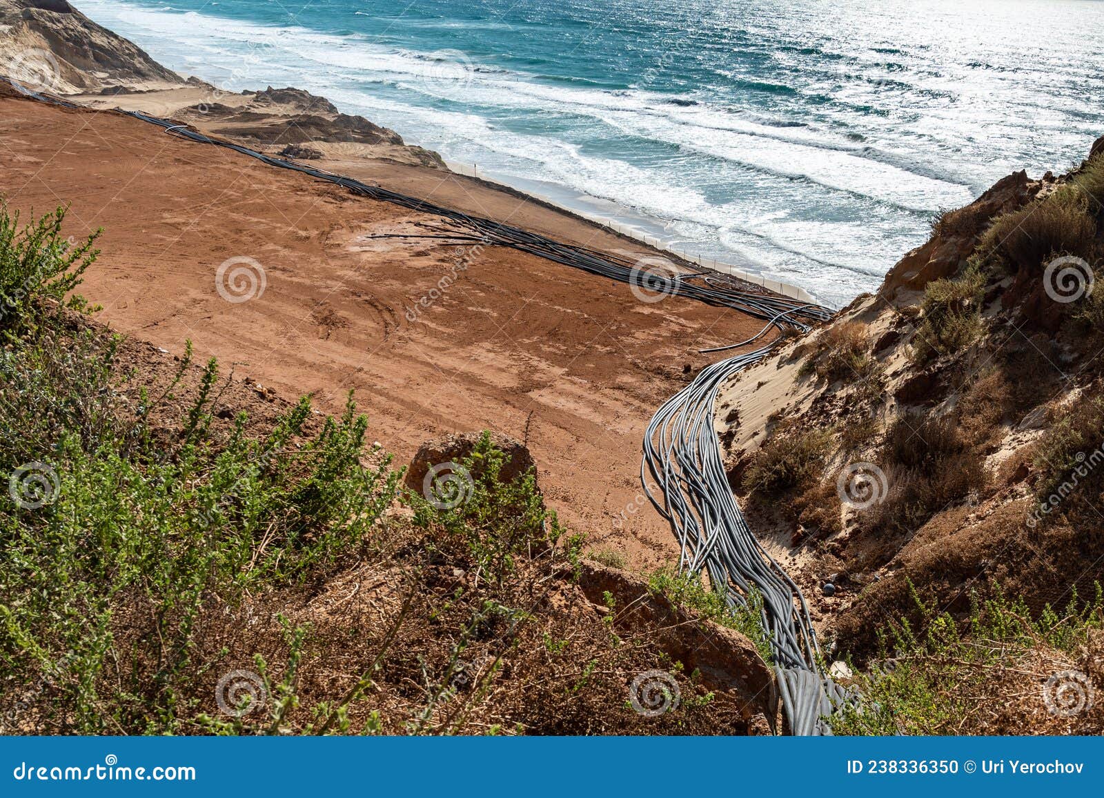 netanya, israel - september 24, 2021: construction near the sea in the area of sderot ben gurion street