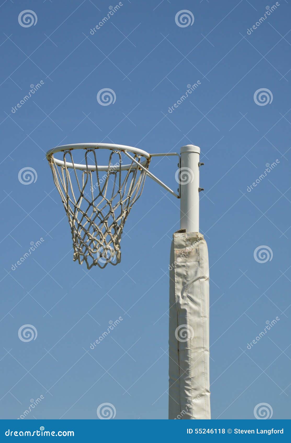 Netball Goal Ring and Net Against a Blue Sky and Clouds at Hagley Park,  Christchurch, New Zealand Stock Image - Image of play, goal: 183596999