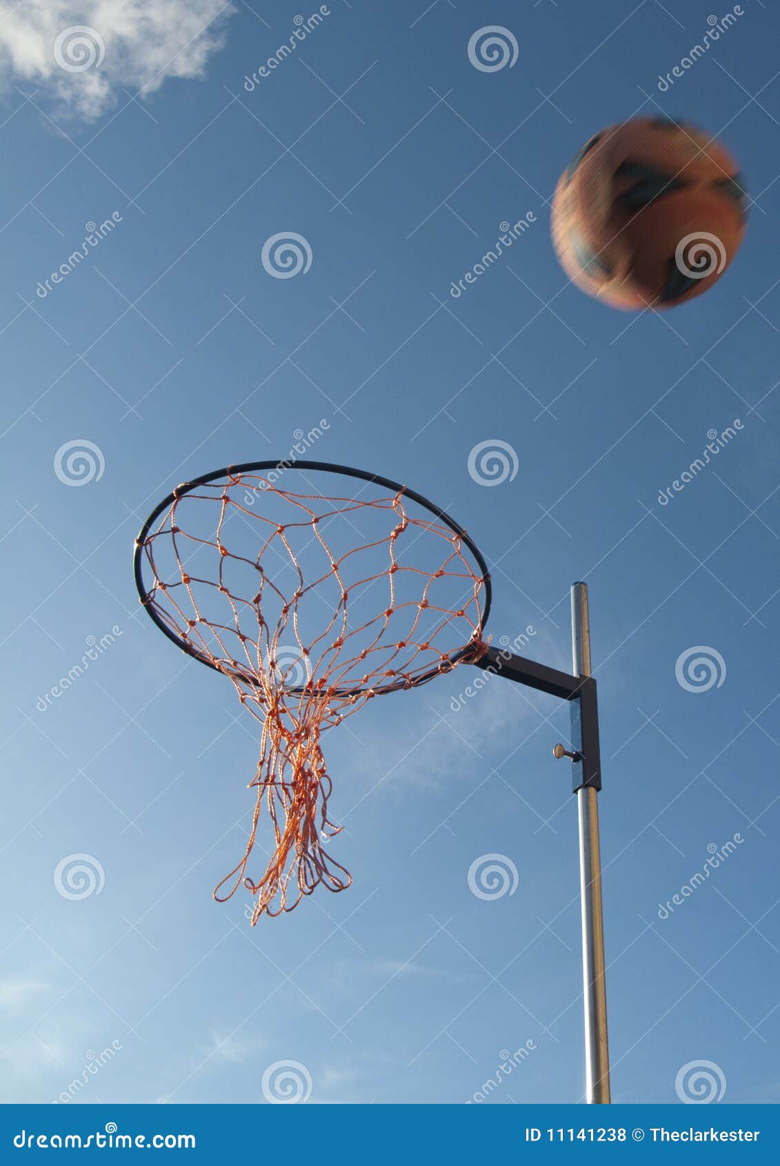 Netball Hoop and Netball stock photo. Image of goal, ball - 11141238