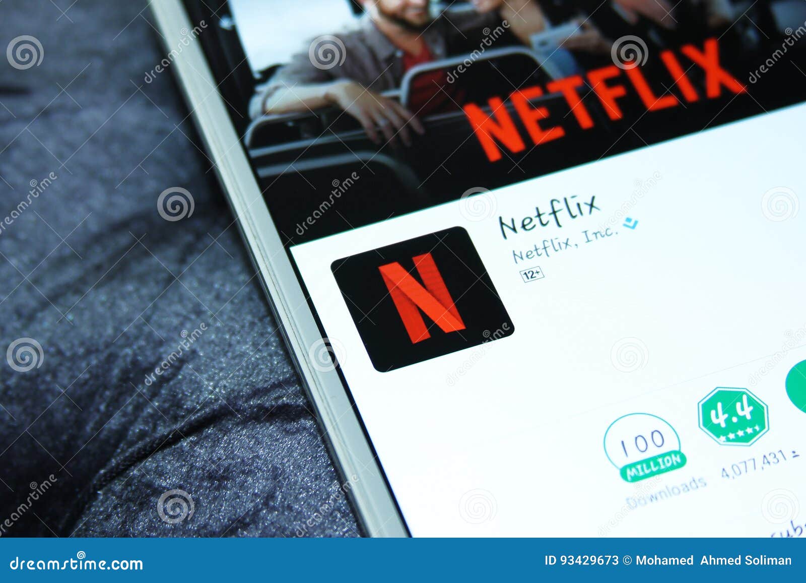 Netflix app editorial stock photo. Image of google, online - 93429673