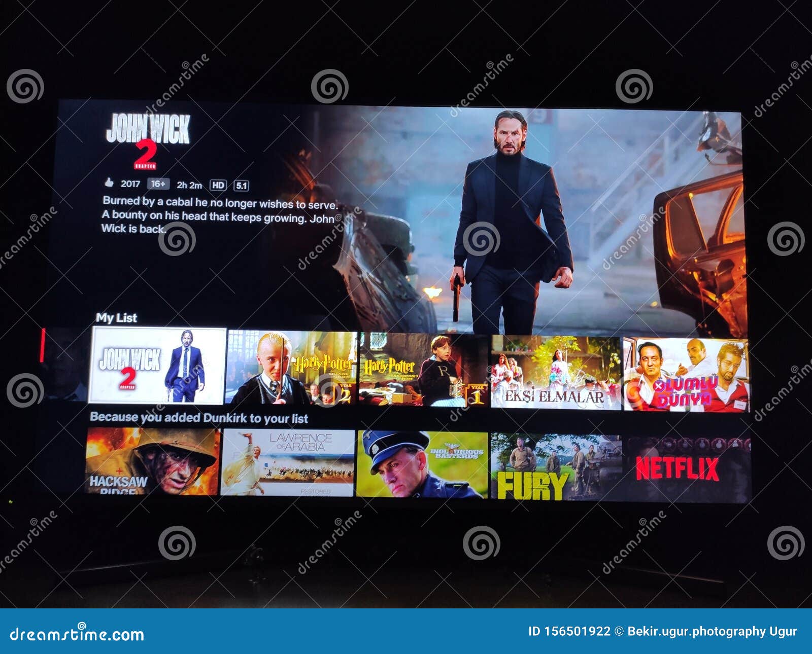 John Wick 2 - Netflix Television Screen with Popular Series Choice. Movies  Editorial Photography - Image of netflix, screen: 156501922