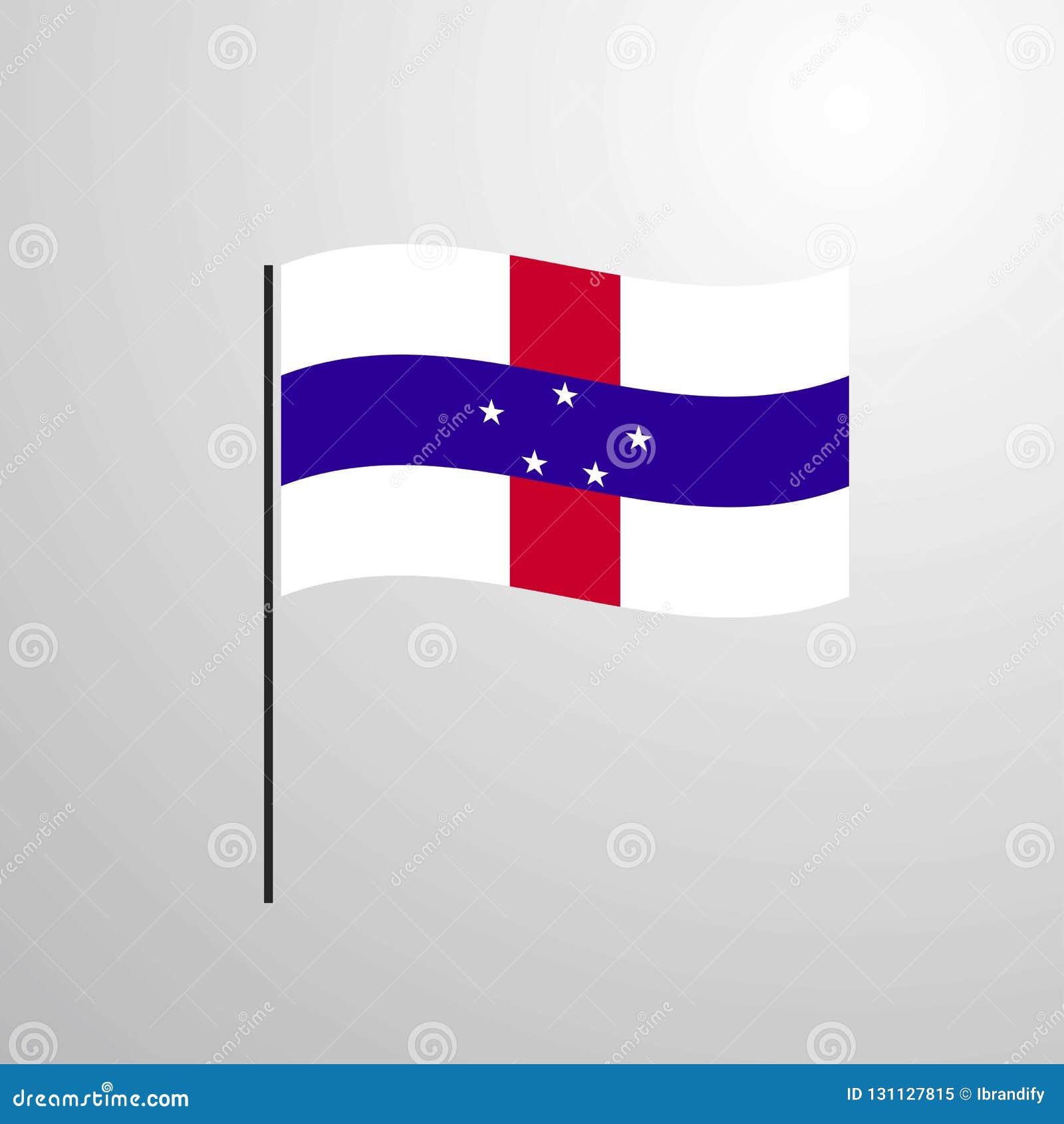 Download Netherlands Antilles Waving Flag Stock Vector ...