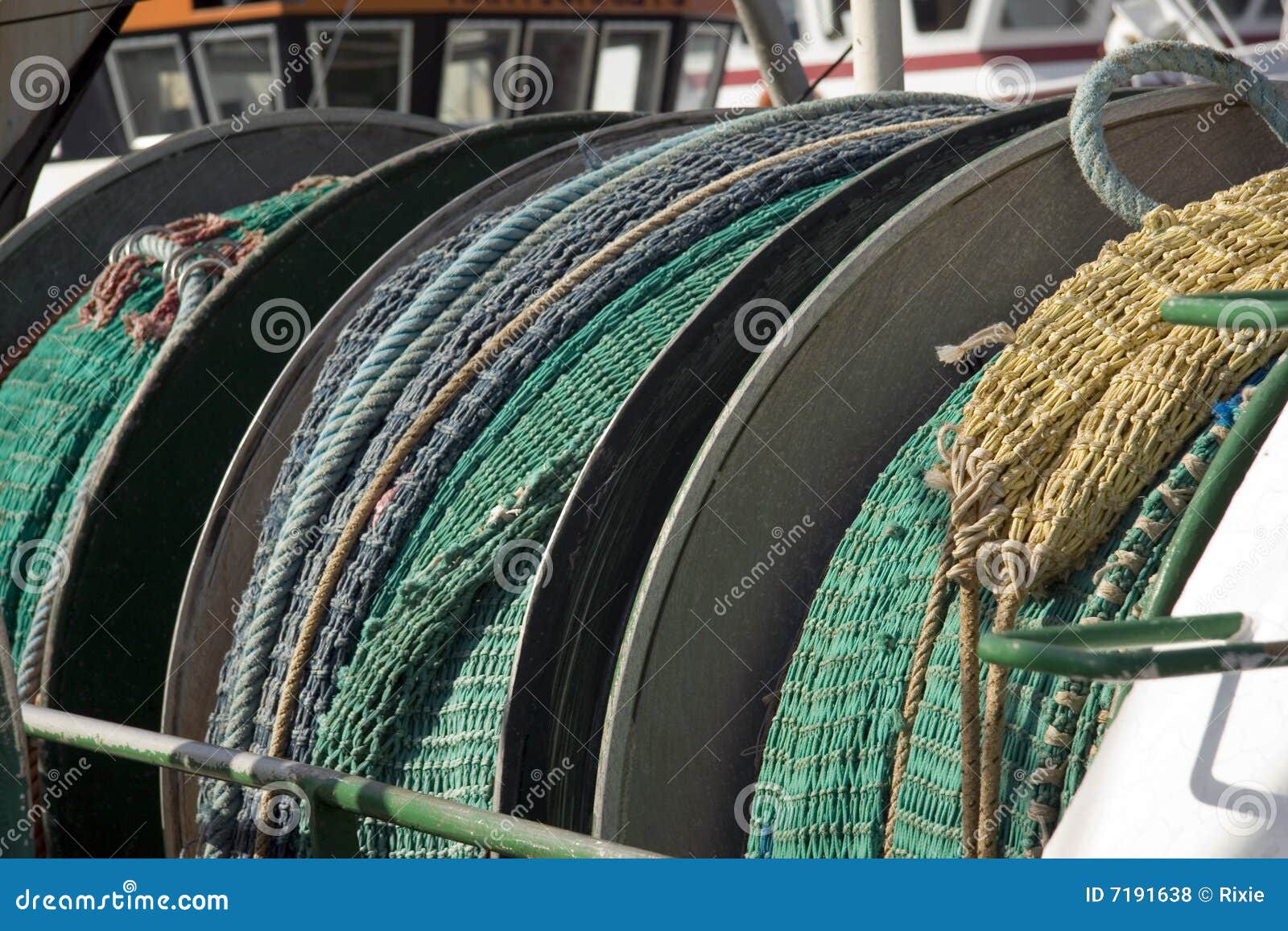Nets on fishing boat stock photo. Image of seafaring, nylon 7191638