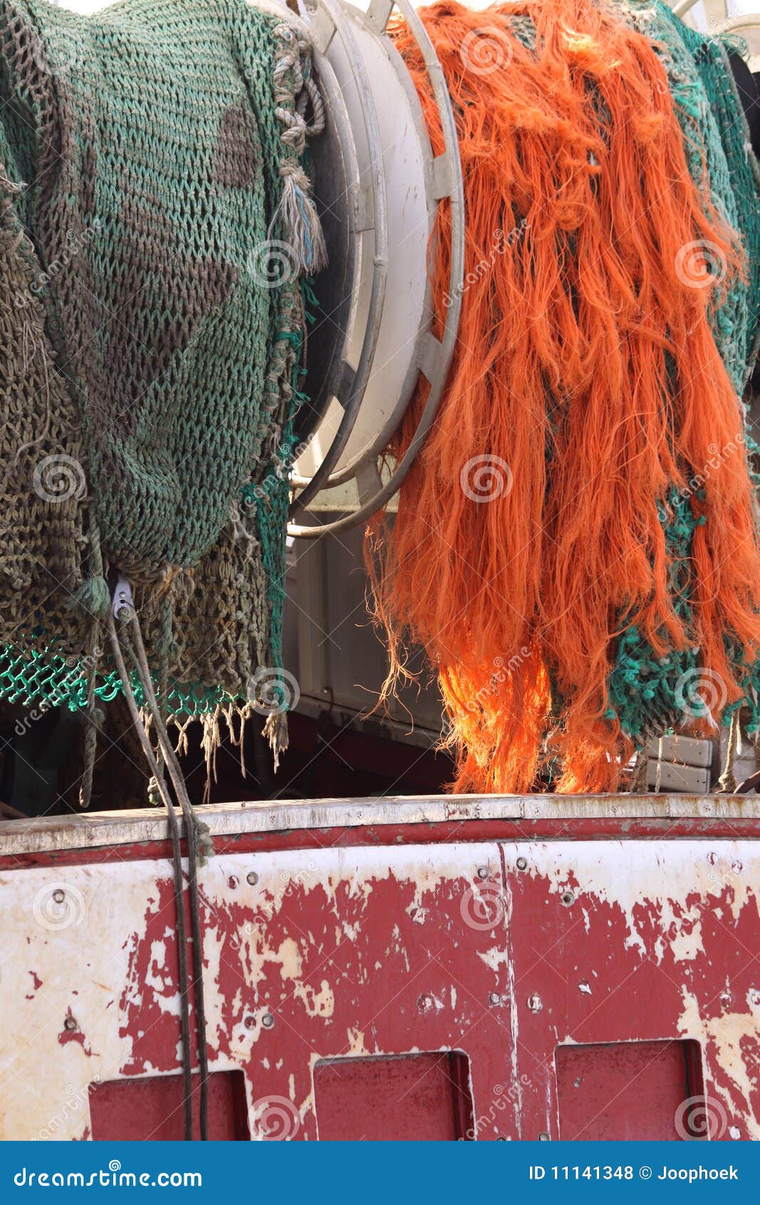 Nets on a fishingboats stock photo. Image of industry 11141348