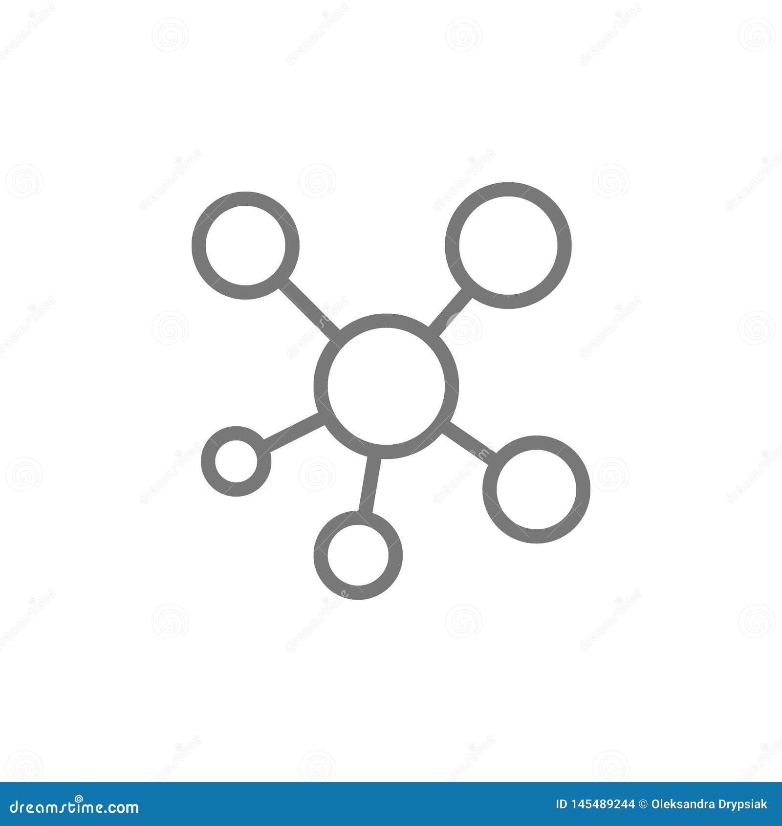 network, hub connection line icon.