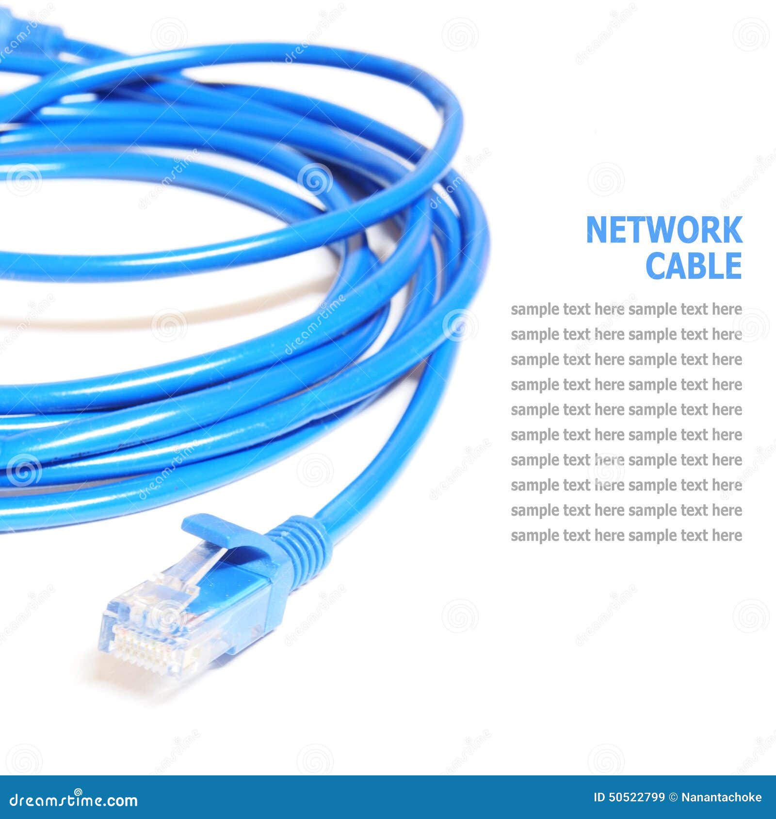 Network Cable On White Background Stock Image Image 50522799