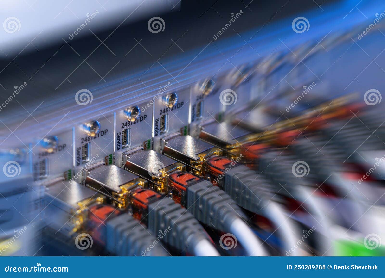 network kvm equipment for data centers with motion blur effect