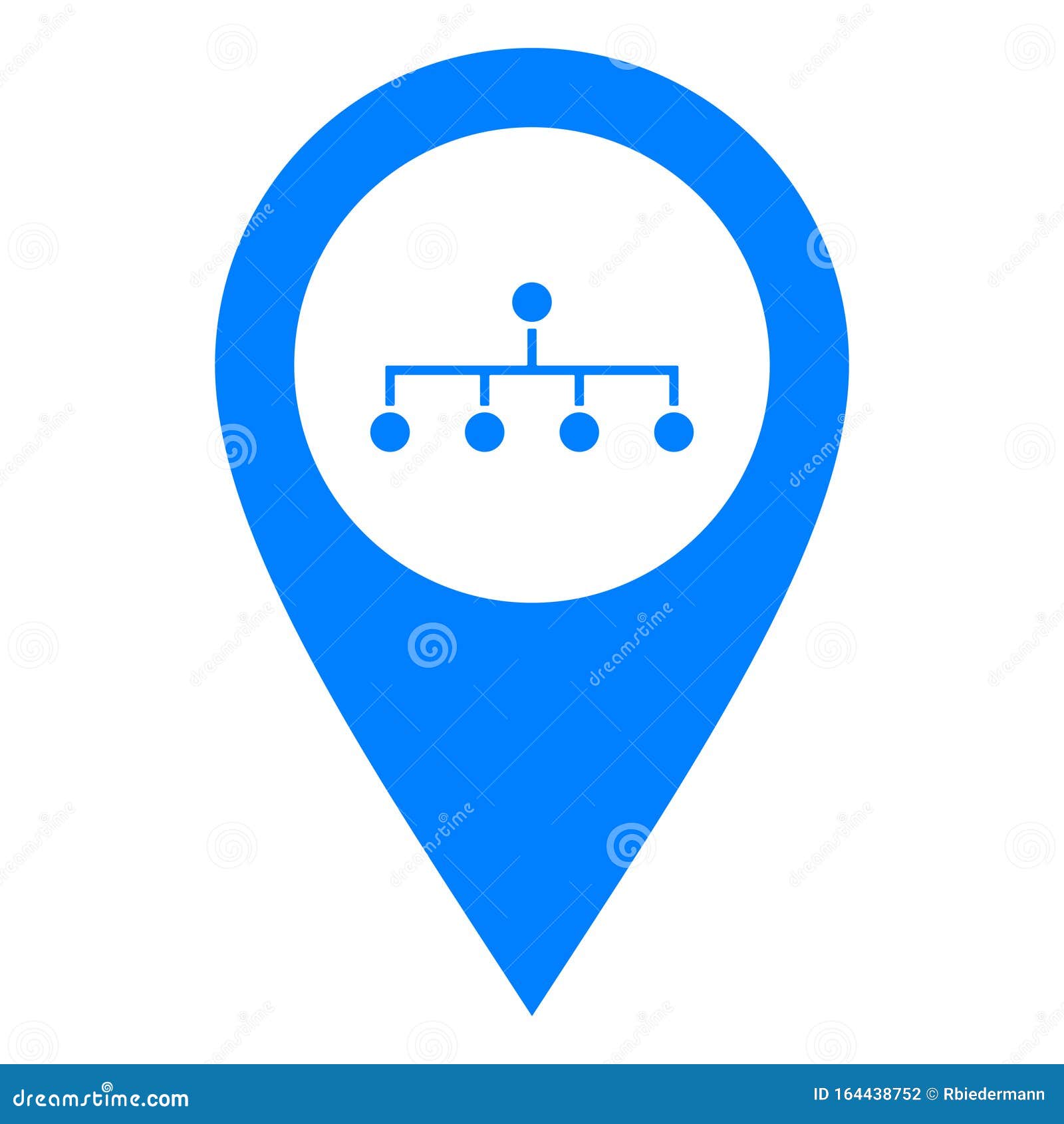 Network and Location Pin As Vector Illustration Stock Vector